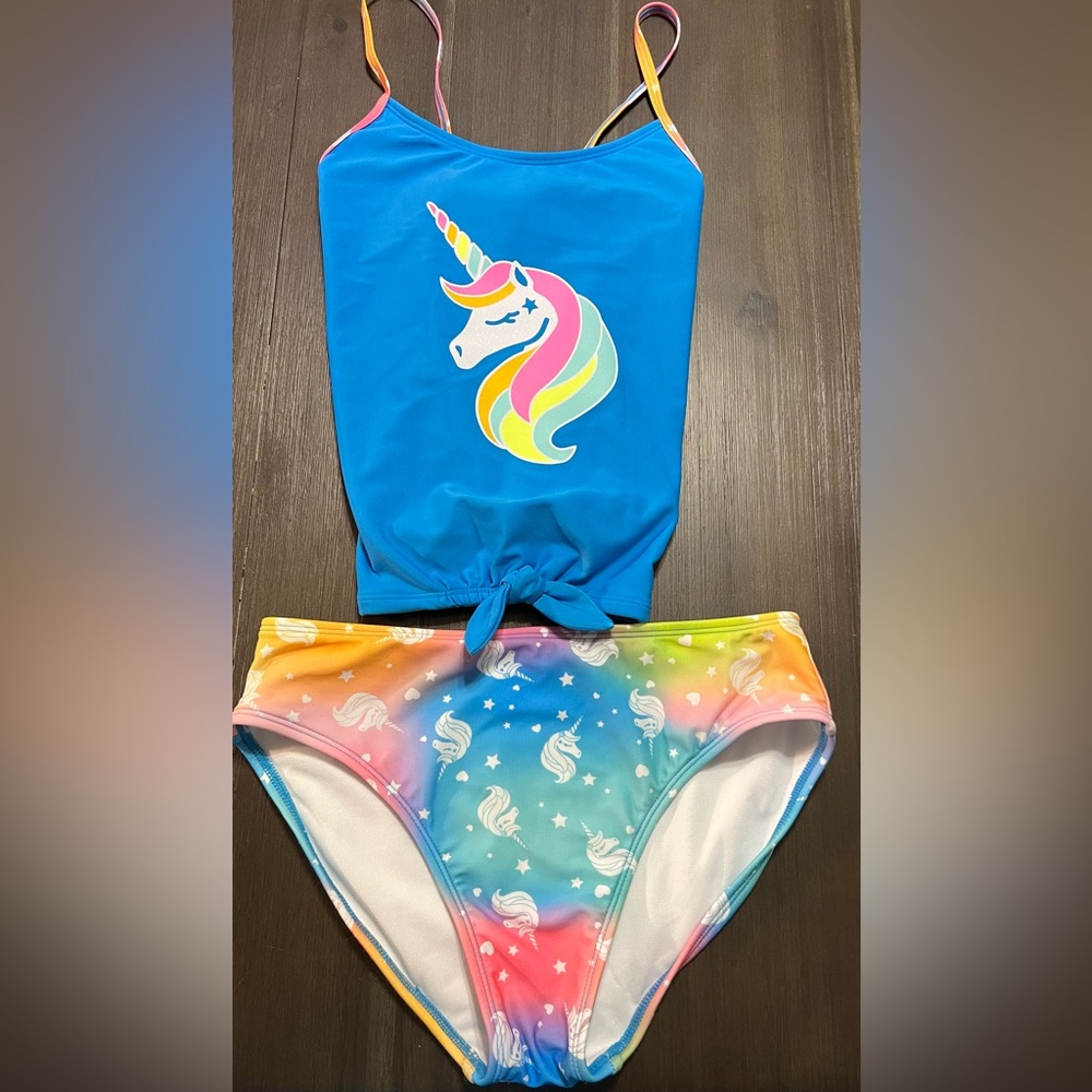 CAT & JACK NWOT  two piece swim suit xlg 14/16